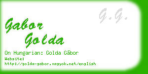 gabor golda business card