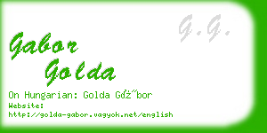 gabor golda business card